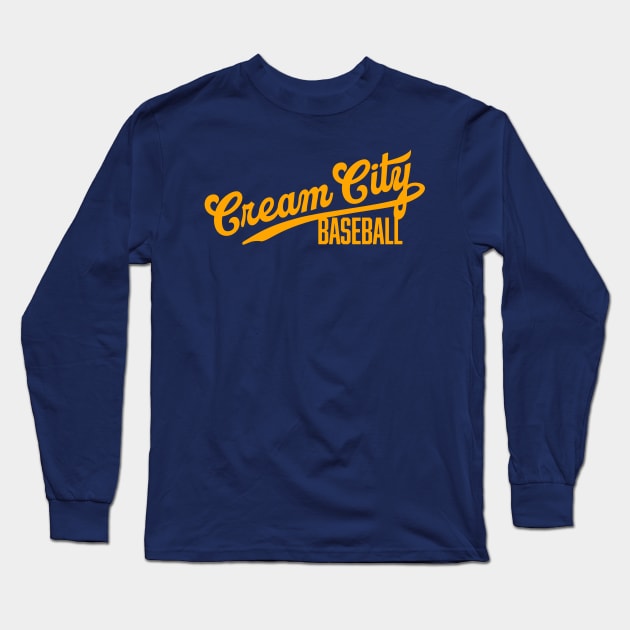 Cream City Baseball Long Sleeve T-Shirt by Throwzack